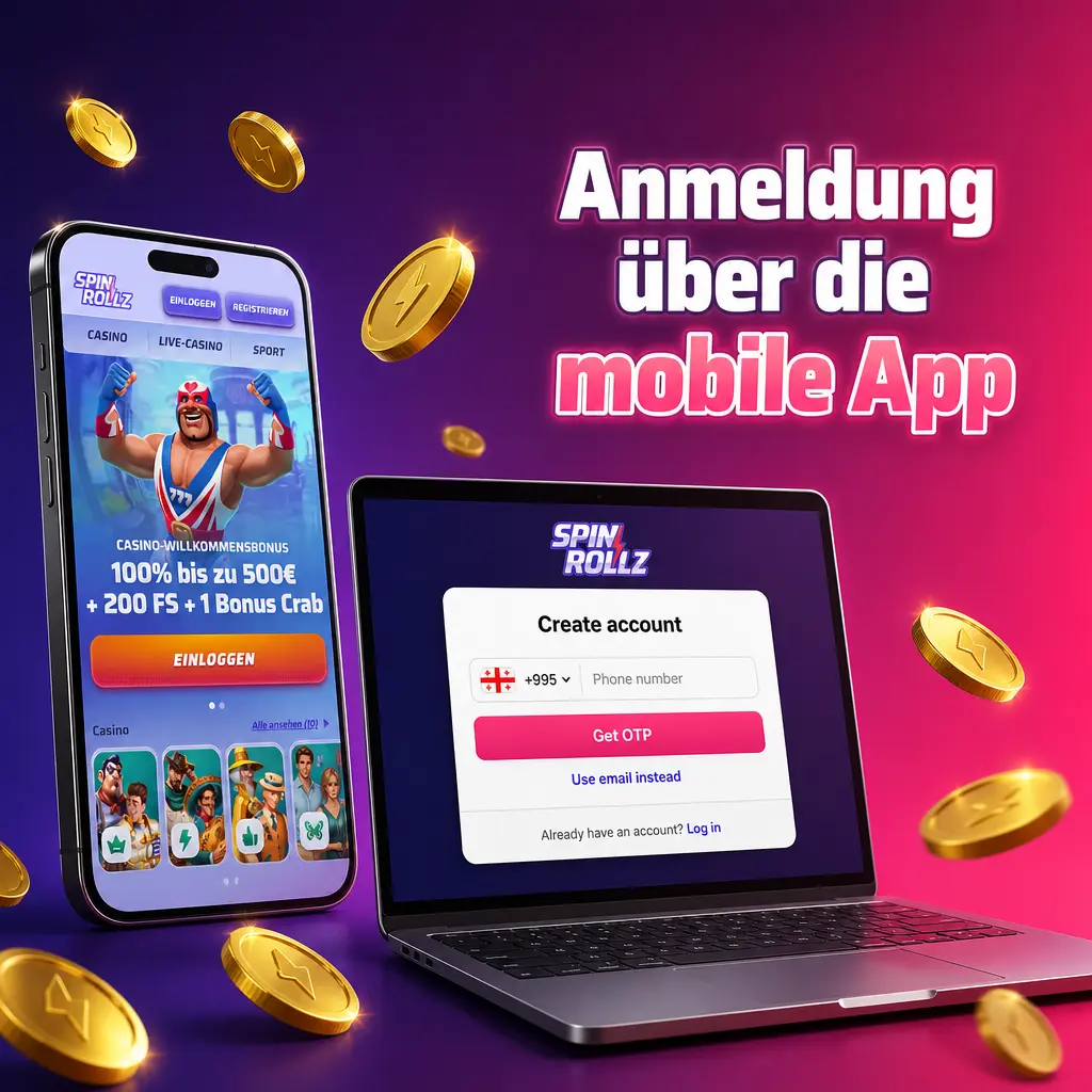 Anmeldung über die mobile App