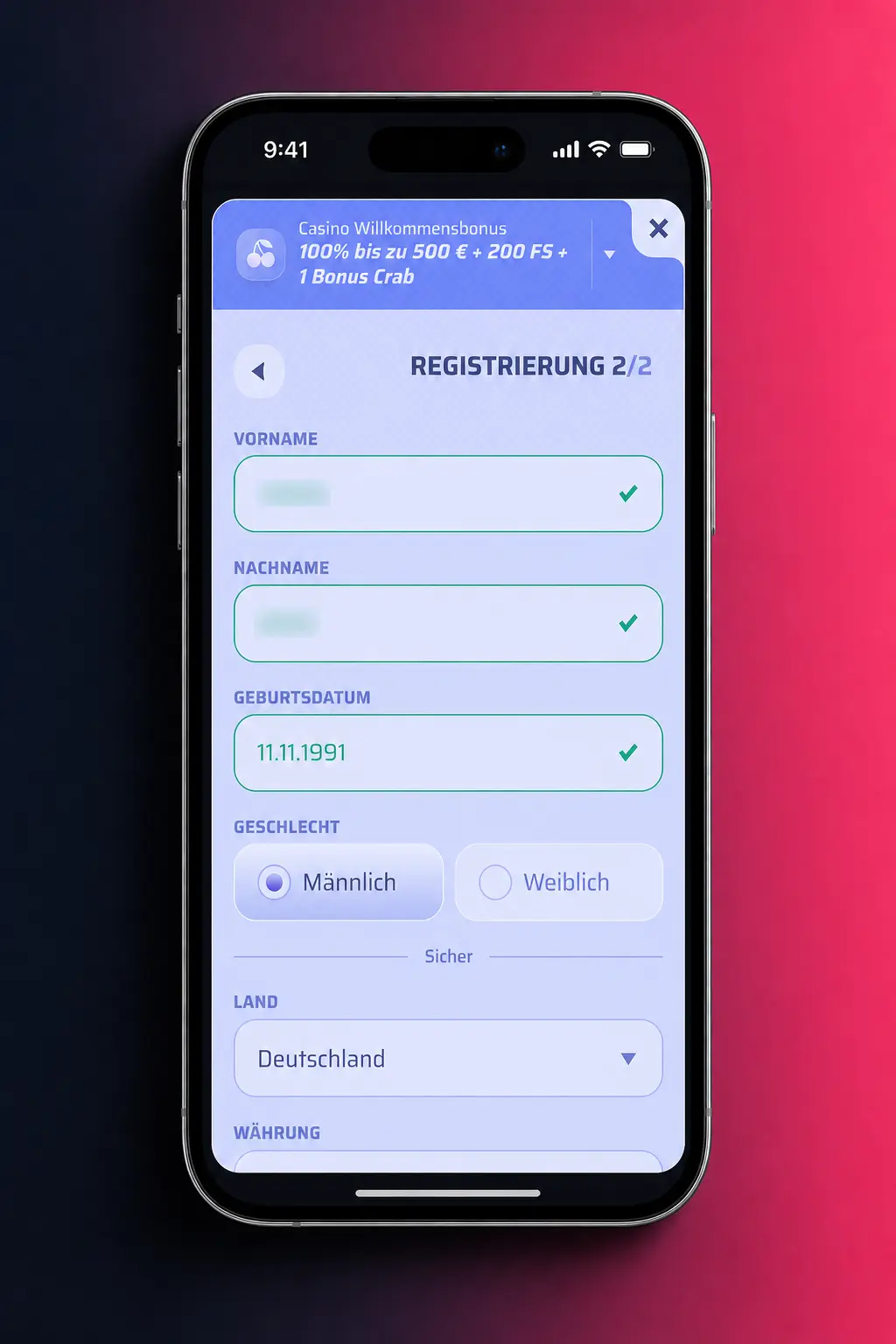 Spinrollz online registrieren in 5 Schritten