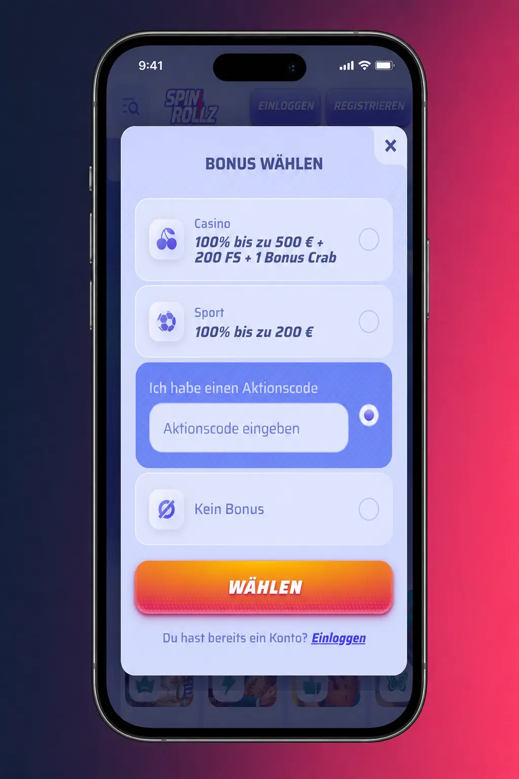 Bonus in Deutschland aktivieren