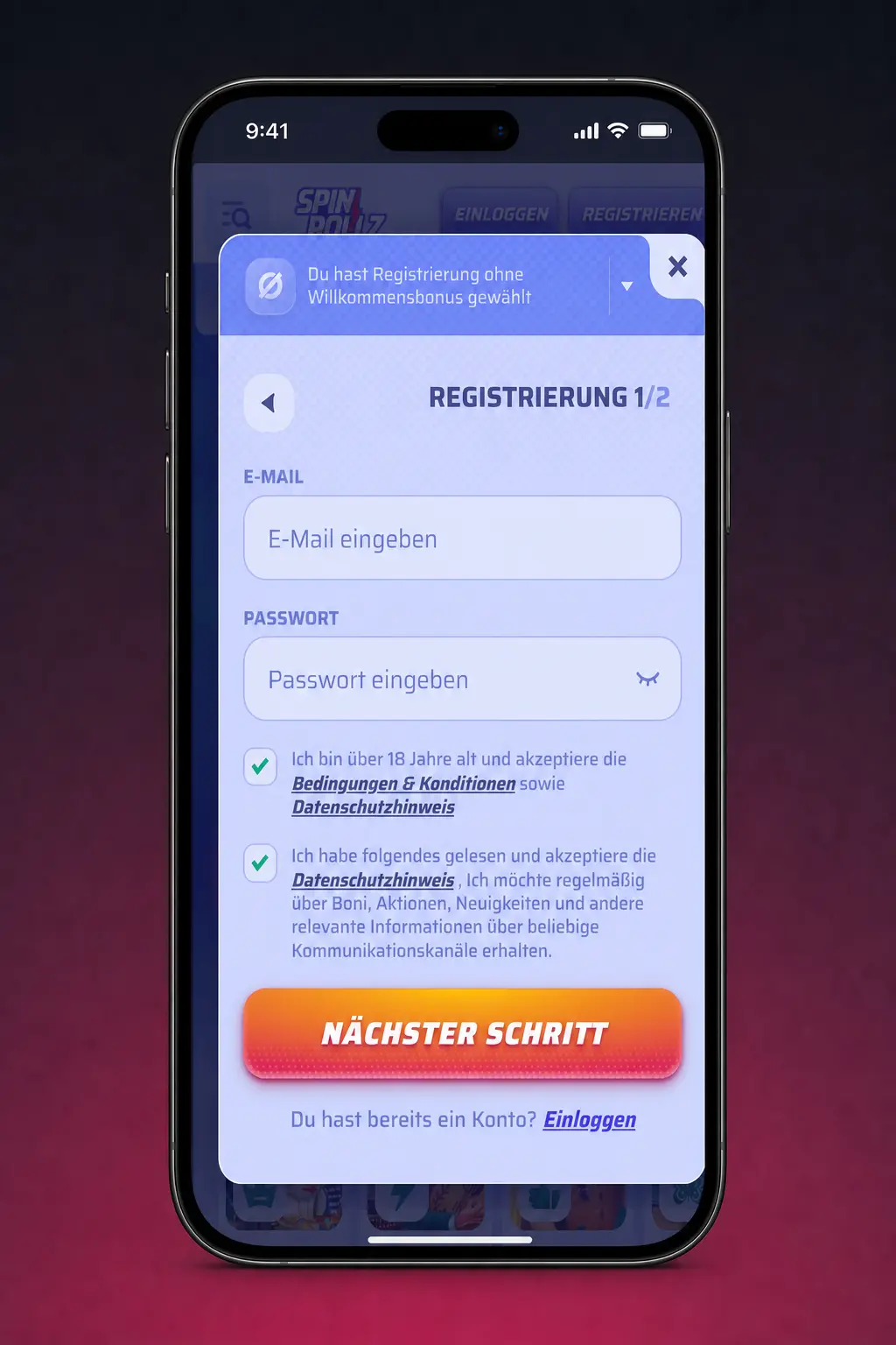 Spinrollz Einzahlung in Deutschland Schritt für Schritt