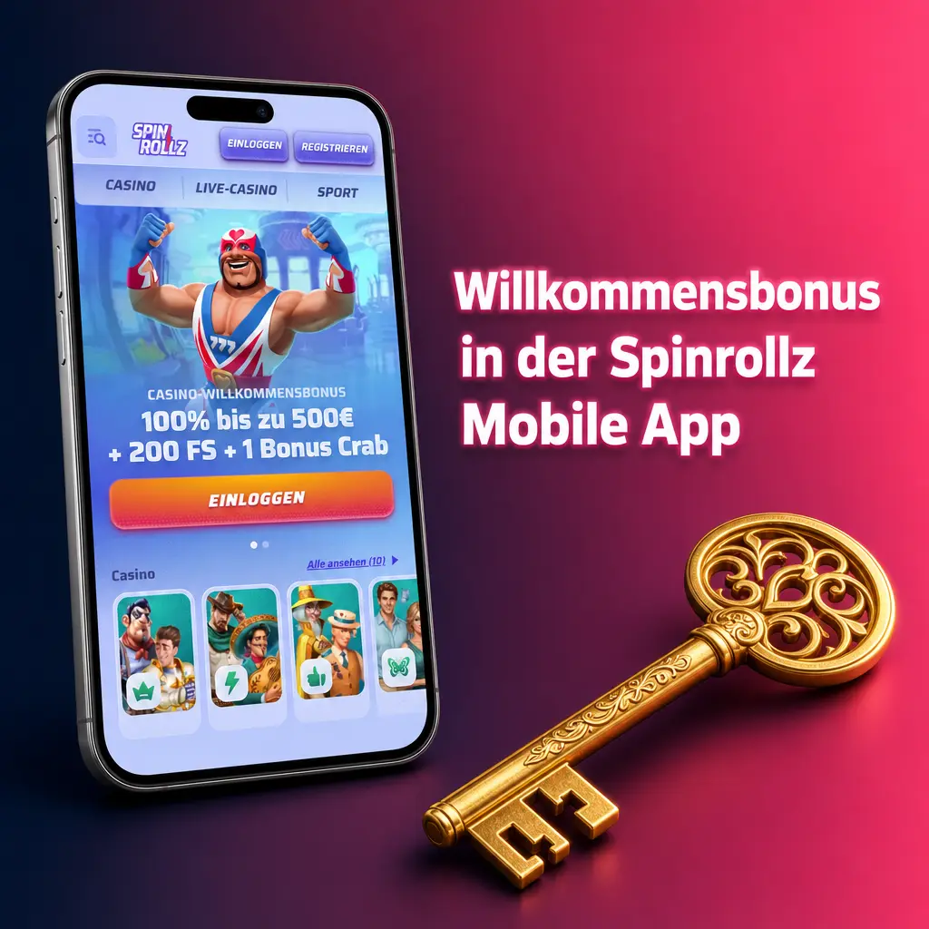 Willkommensbonus in der Spinrollz Mobile App