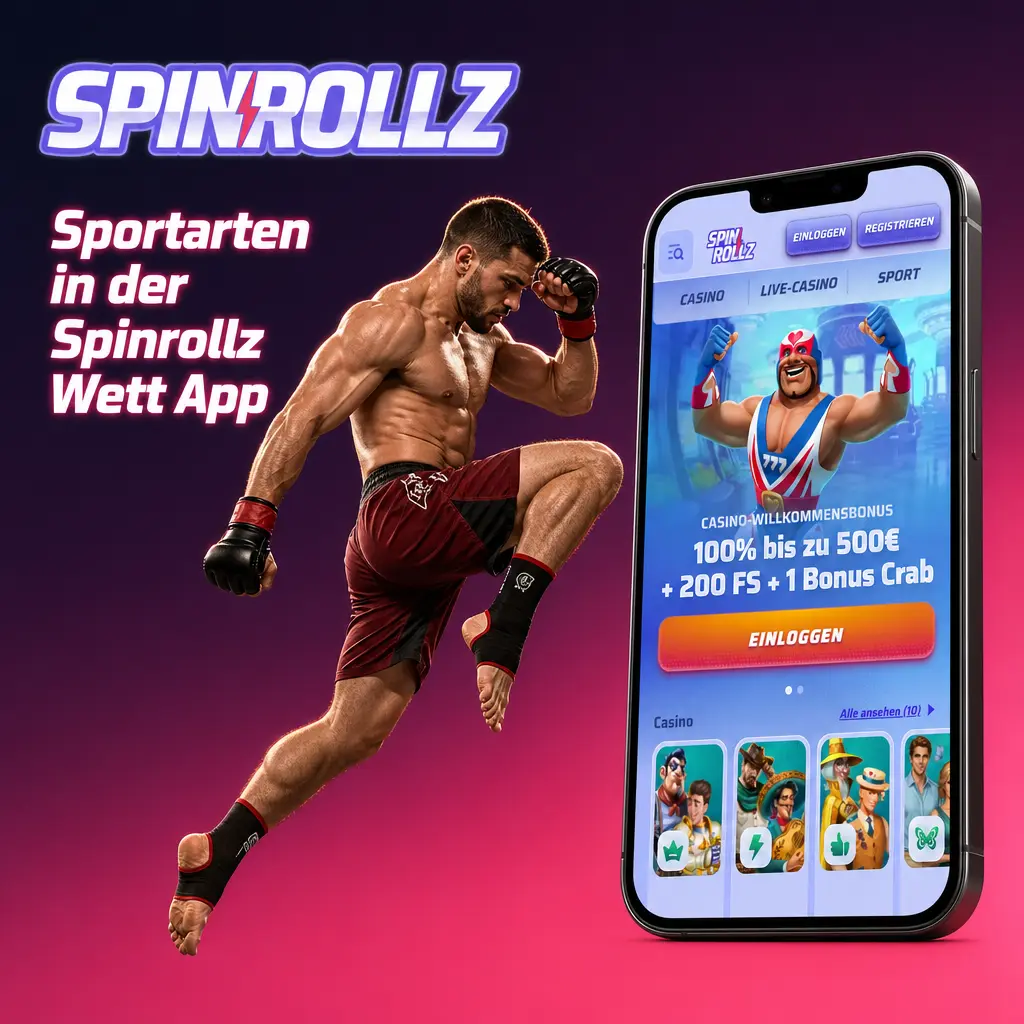 Sportarten in der Spinrollz Wett App