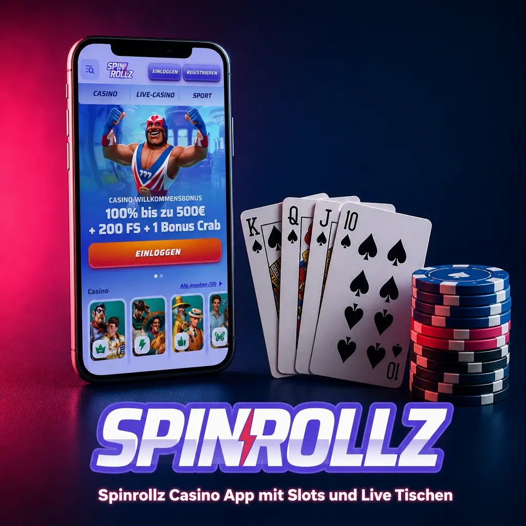 Spinrollz Casino App mit Slots und Live Tischen