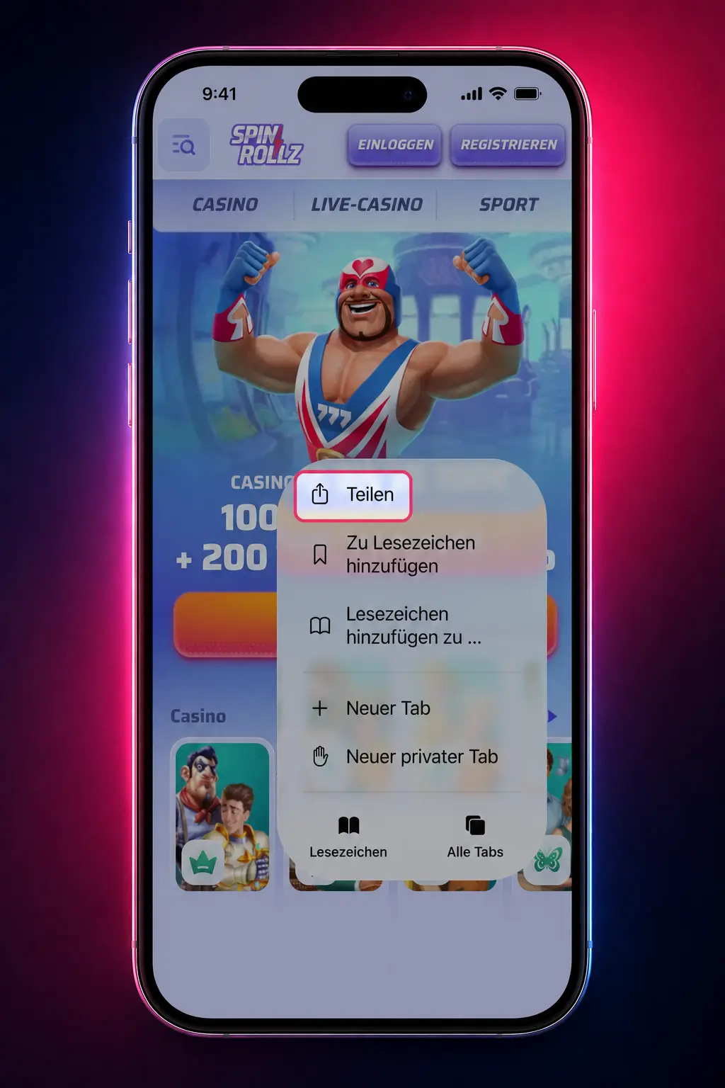 Spinrollz iOS App Download in 4 Schritten