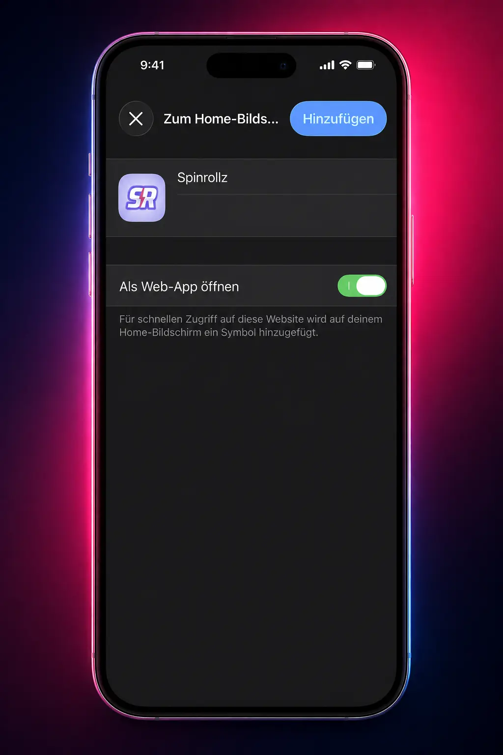 Spinrollz iOS App Download in 4 Schritten